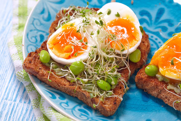 Avocado and egg toast
