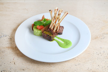 Rack of veal, mutton ribs