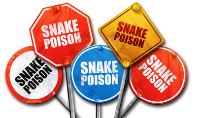 snake poison, 3D rendering, rough street sign collection
