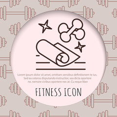 Obraz premium Fitness line art icon for your design