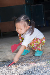 Fototapeta premium Kids playing on the ground. ..