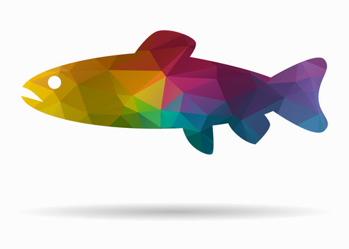 fish abstract poly icon