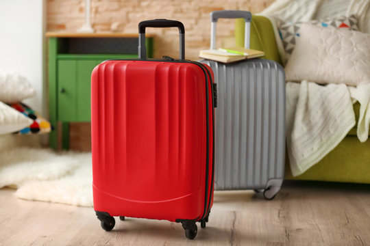 Suitcases indoors