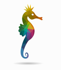 seahorse poly icon
