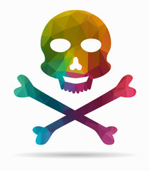 skull poly icon