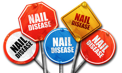 nail disease, 3D rendering, rough street sign collection