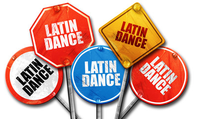 latin dance, 3D rendering, rough street sign collection
