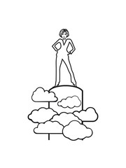 Obraz premium successful winner siegerin champion female