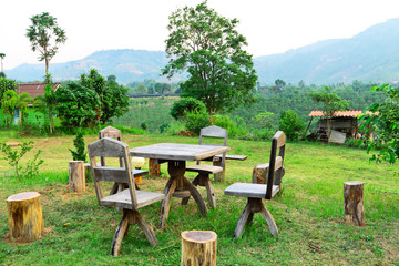 Dinner garden and view of tropical in Loei