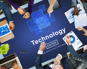 Technology Innovation Digital Evolution Homepage Concept