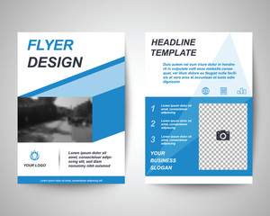 Naklejka premium blue flyer a4 template