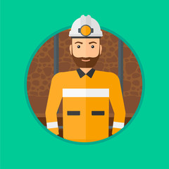 Confident miner in hardhat.