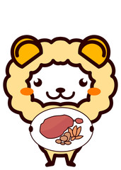 若鶏のワイン煮と動物シリーズ