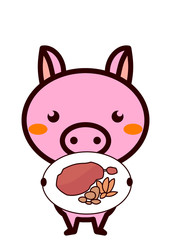 若鶏のワイン煮と動物シリーズ