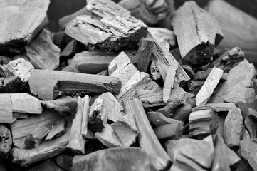 background of birch coals