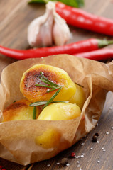 Boiled and baked potato