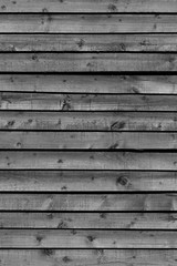 Obraz premium Wooden fence, black and white.