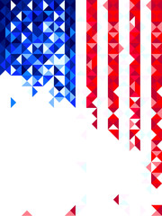 US flag polygon background