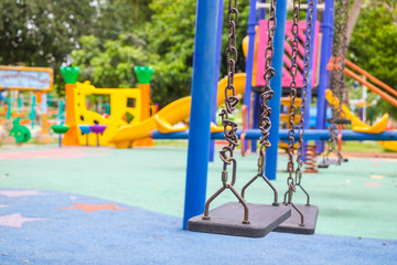 Outdoor playground in the village