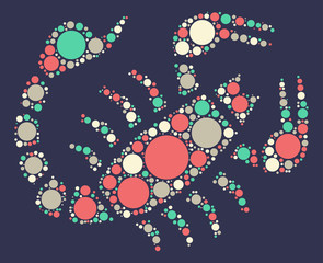Scorpio shape vector design