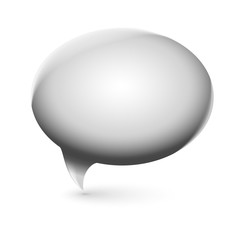 Glossy speech bubble vector