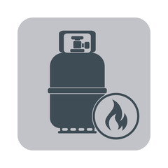 Camping gas bottle icon