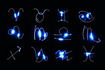 Symbols of zodiac signs