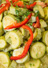 Zucchini marinaded