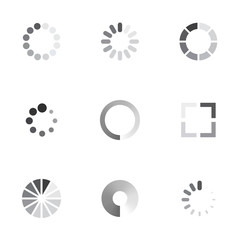 Vector loading icons set - 113289125