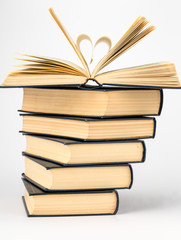 stack of books for background