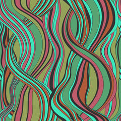 Obraz premium Seamless abstract pattern waves hair background