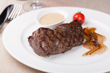Grilled beef steak