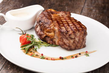 Grilled beef steak