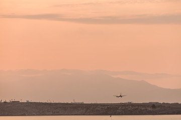Sunset in the Heraklion airport.