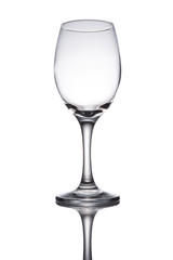 Empty wine glass. isolated on a white background