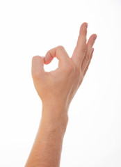Obraz premium Male hand showing a OK sign