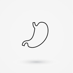 Line vector stomach icon