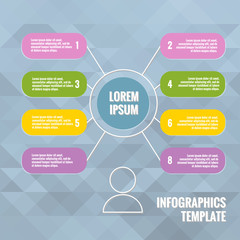 Infographics options template on abstract background