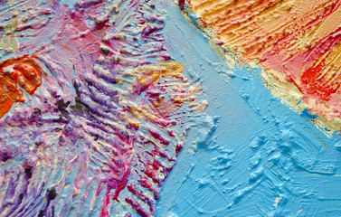 Acrylic abstract painting texture. Abstract color background