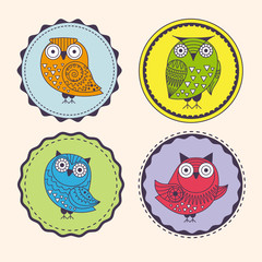 Owl graphic. Abstract