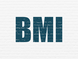Healthcare concept: BMI on wall background