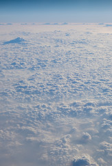 Clouds texture wallpaper. View of blue sky and cloud field from