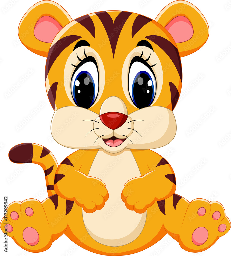 Canvas Prints Cute tiger cartoon