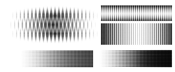 Abstract vector set of halftone