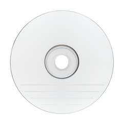 Blank compact disc CD isolated on white background - obrazy, fototapety, plakaty