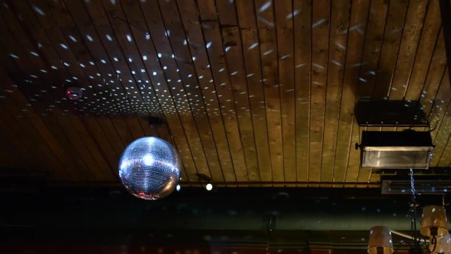 Mirror Ball on the Ceiling Nightclub