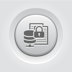 Secure File Storage Icon. Flat Design.