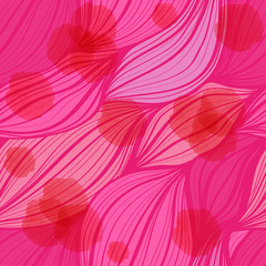 seamless pattern hair waves and watercolor stains