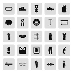 Run competition icon series in single color