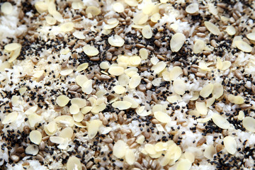 Thai jasmine rice with seeds ready to eat